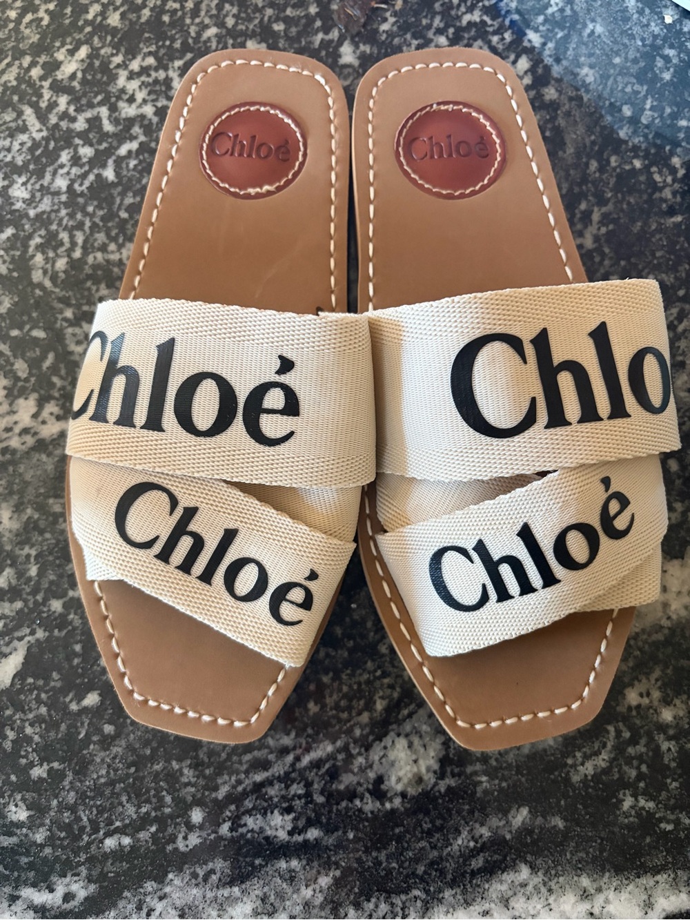 Chloé Logo Woody Mule size 38